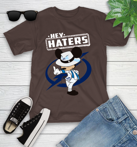 NHL Hey Haters Mickey Hockey Sports Tampa Bay Lightning Youth T-Shirt 7