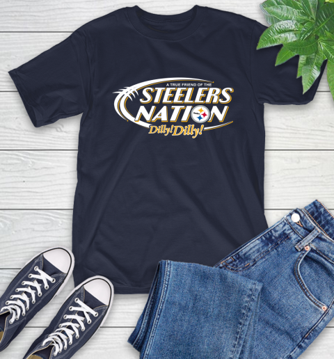 NFL A True Friend Of The Pittsburgh Steelers Dilly Dilly Football Sports T-Shirt 3