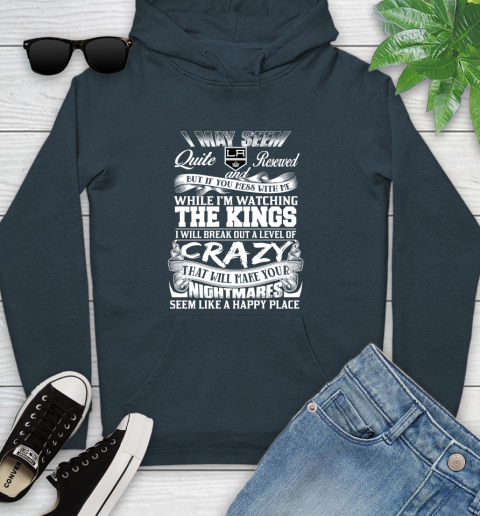 Los Angeles Kings NHL Hockey Don't Mess With Me While I'm Watching My Team Youth Hoodie 10