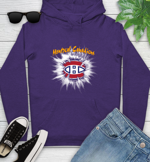 Montreal Canadiens NHL Hockey Adoring Fan Rip Sports Youth Hoodie 5