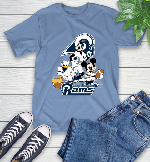 NFL Los Angeles Rams Mickey Mouse Donald Duck Goofy Football Shirt T-Shirt 12