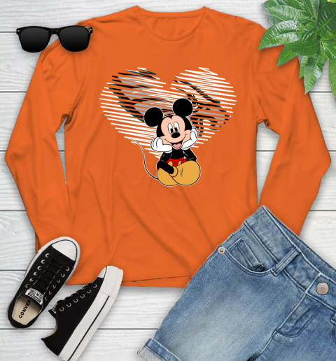 NFL Philadelphia Eagles The Heart Mickey Mouse Disney Football T Shirt_000 Youth Long Sleeve 3