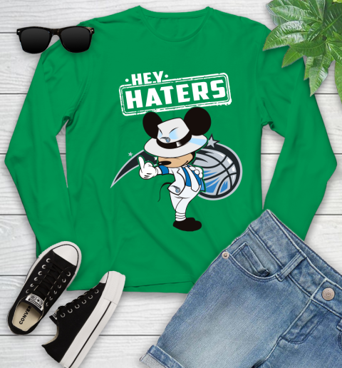 NBA Hey Haters Mickey Basketball Sports Orlando Magic Youth Long Sleeve 7