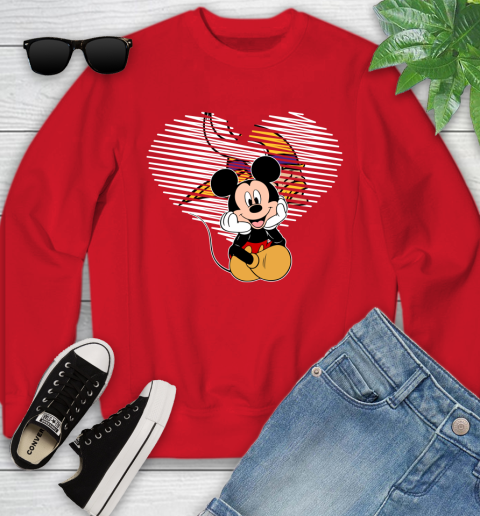NFL Minnesota Vikings The Heart Mickey Mouse Disney Football T Shirt_000 Youth Sweatshirt 8