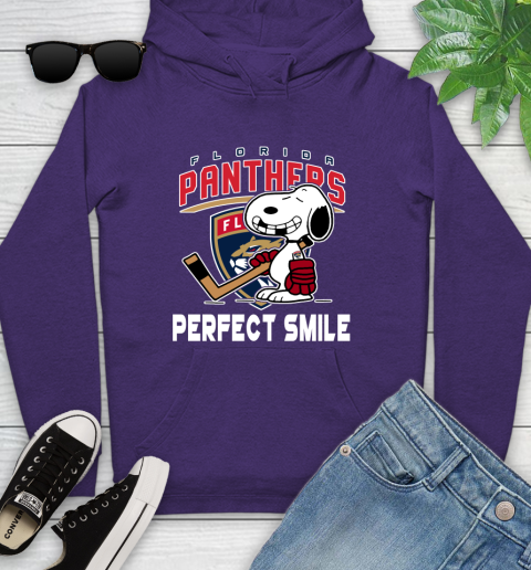 NHL Florida Panthers Snoopy Perfect Smile The Peanuts Movie Hockey T Shirt Youth Hoodie 5