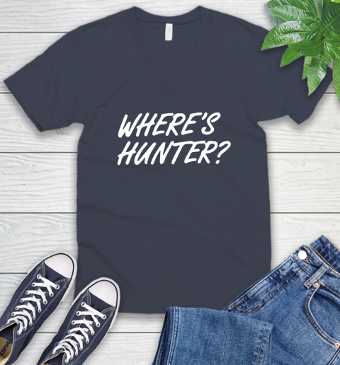 Where Is Hunter V-Neck T-Shirt 8