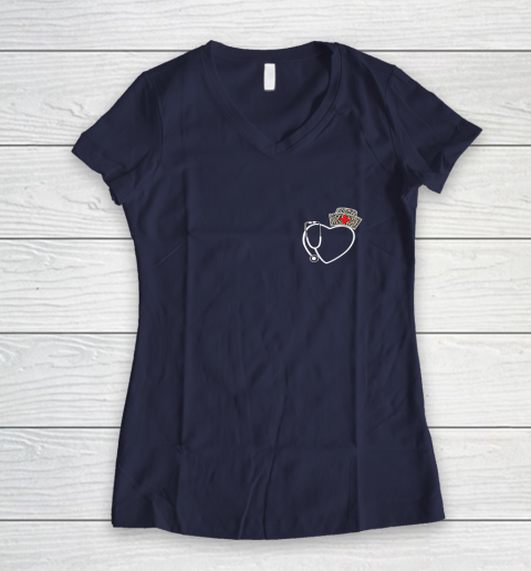 Heart Stethoscope Cute Love Nursing Gifts Valentine Day 2022 Women's V-Neck T-Shirt 14
