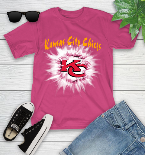 Kansas City Chiefs NFL Football Adoring Fan Rip Sports Youth T-Shirt 11
