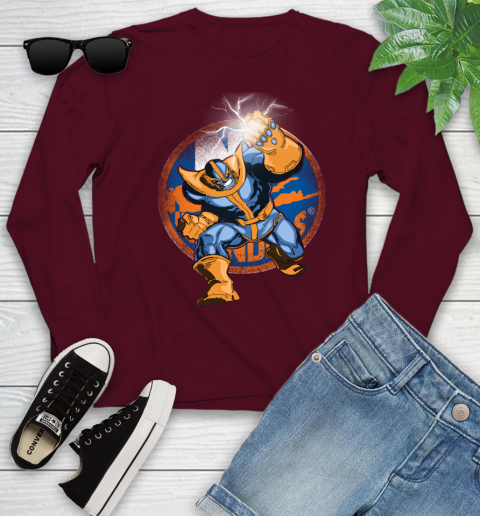 New York Islanders NHL Hockey Thanos Avengers Infinity War Marvel Youth Long Sleeve 6