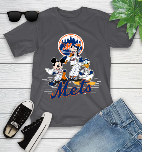 MLB New York Mets Mickey Mouse Donald Duck Goofy Baseball T Shirt Youth T-Shirt 6