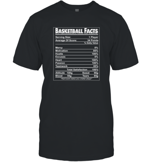 Basketball Facts T shirt Basketball label funny define for Players T-Shirt