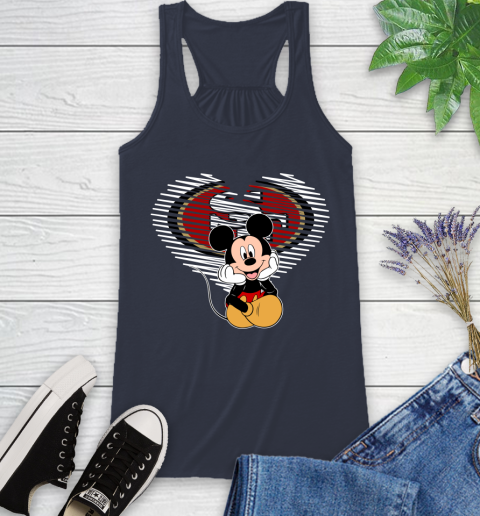 NFL San Francisco 49ers The Heart Mickey Mouse Disney Football T Shirt_000 Racerback Tank 10