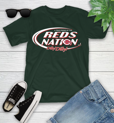 MLB A True Friend Of The Cincinnati Reds Dilly Dilly Baseball Sports Youth T-Shirt 5