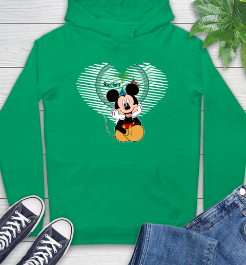 NFL Pittsburgh Steelers The Heart Mickey Mouse Disney Football T Shirt_000 Hoodie 8