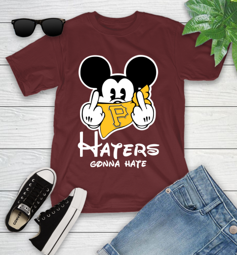 MLB Pittsburgh Pirates Haters Gonna Hate Mickey Mouse Disney Baseball T Shirt_000 Youth T-Shirt 14