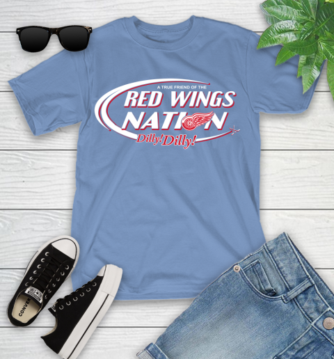 NHL A True Friend Of The Detroit Red Wings Dilly Dilly Hockey Sports Youth T-Shirt 15
