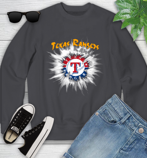 Texas Rangers MLB Baseball Adoring Fan Rip Sports Youth Sweatshirt 5