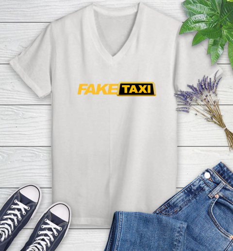 Fake taxi Women's V-Neck T-Shirt