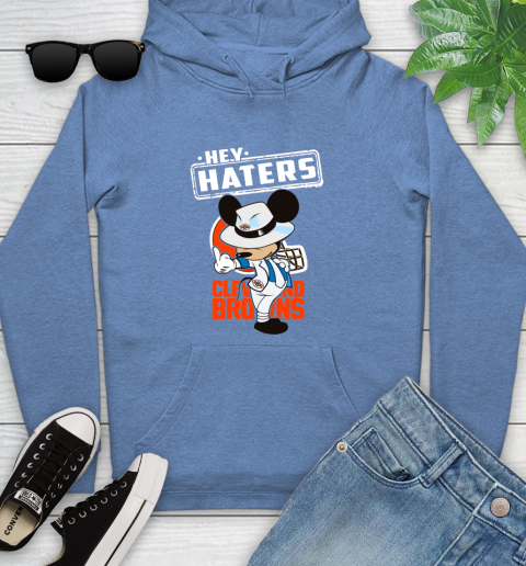NFL Hey Haters Mickey Football Sports Cleveland Browns Youth Hoodie 13