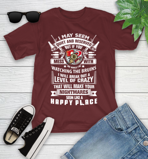 Boston Bruins NHL Hockey Don't Mess With Me While I'm Watching My Team Sports Youth T-Shirt 14