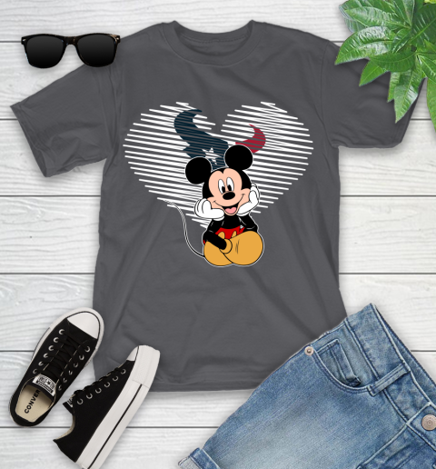 NFL Houston Texans The Heart Mickey Mouse Disney Football T Shirt_000 Youth T-Shirt 6