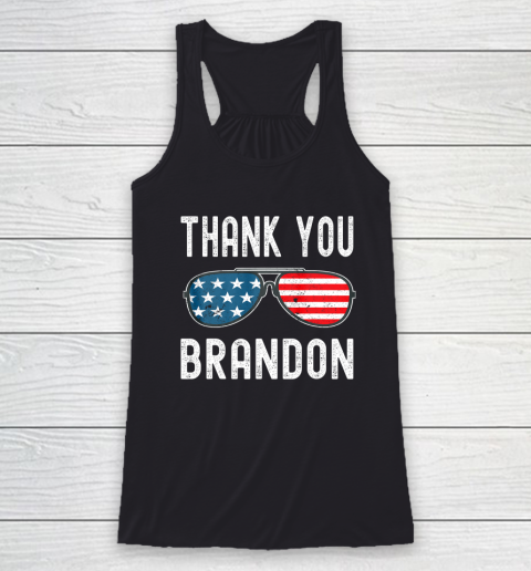 Thank You Brandon Sunglasses American US Flag Racerback Tank