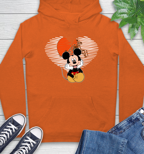 NFL Cleveland Browns The Heart Mickey Mouse Disney Football T Shirt_000 Hoodie 4