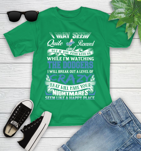 Los Angeles Dodgers MLB Baseball Don't Mess With Me While I'm Watching My Team Youth T-Shirt 8