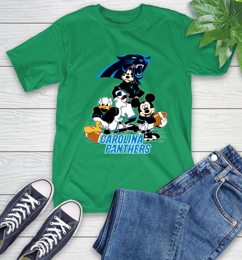 NFL Carolina Panthers Mickey Mouse Donald Duck Goofy Football Shirt T-Shirt 7
