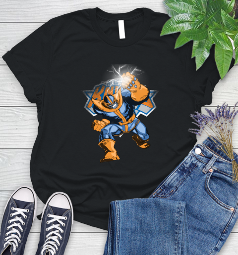 New York Knicks NBA Basketball Thanos Avengers Infinity War Marvel Women's T-Shirt