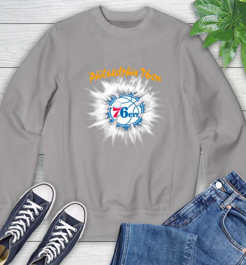 Philadelphia 76ers NBA Basketball Rip Sports Sweatshirt 5