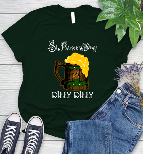 NHL Nashville Predators St Patrick's Day Dilly Dilly Beer Hockey Sports Women's T-Shirt 6