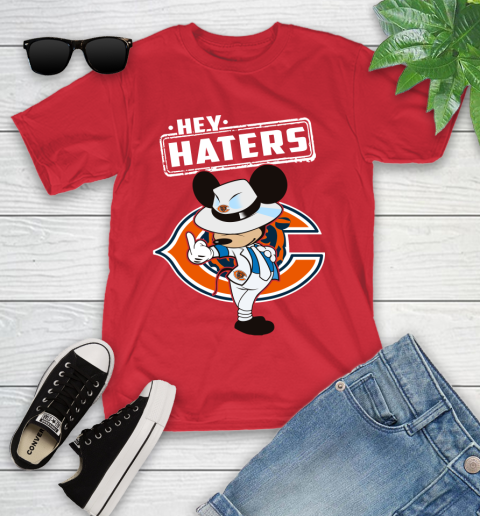NFL Hey Haters Mickey Football Sports Chicago Bears Youth T-Shirt 13