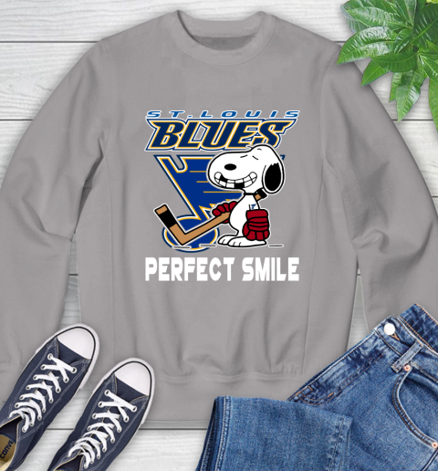 NHL St.Louis Blues Snoopy Perfect Smile The Peanuts Movie Hockey T Shirt Sweatshirt 5