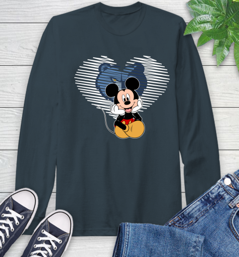 NBA Memphis Grizzlies The Heart Mickey Mouse Disney Basketball Long Sleeve T-Shirt 9