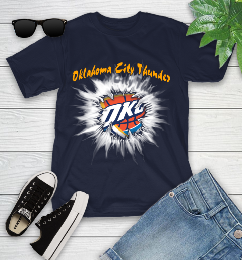 Oklahoma City Thunder NBA Basketball Rip Sports Youth T-Shirt 2