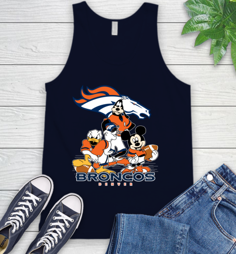 NFL Denver Broncos Mickey Mouse Donald Duck Goofy Football Shirt Tank Top 2
