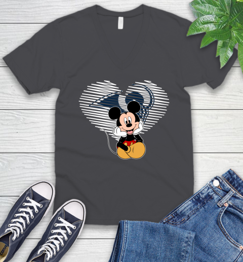 NFL Los Angeles Rams The Heart Mickey Mouse Disney Football T Shirt_000 V-Neck T-Shirt 4