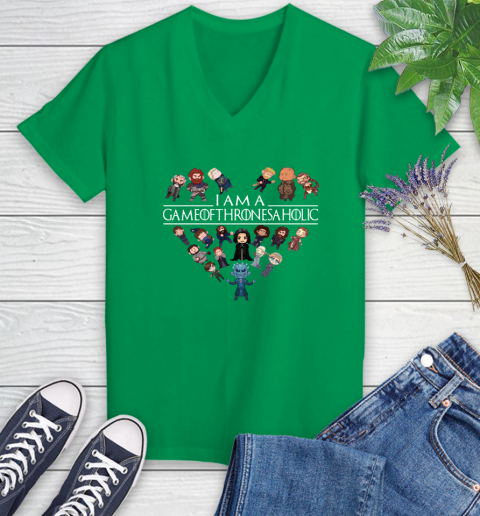 I am a Game Of Thrones A Holic Shirt Women's V-Neck T-Shirt 5