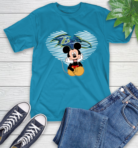 NFL Baltimore Ravens The Heart Mickey Mouse Disney Football T Shirt_000 T-Shirt 9