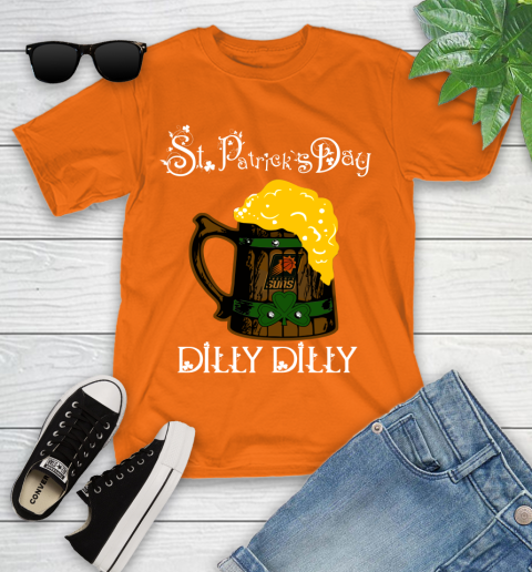 NBA Phoenix Suns St Patrick's Day Dilly Dilly Beer Basketball Sports Youth T-Shirt 9