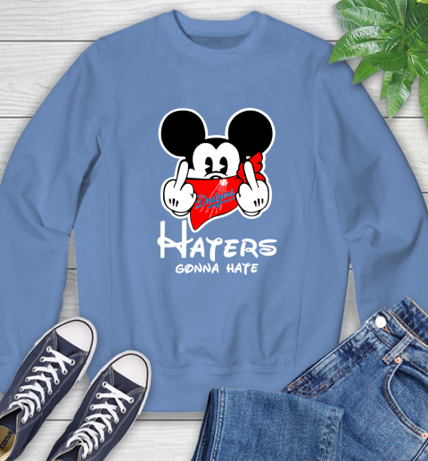 MLB Los Angeles Dodgers Haters Gonna Hate Mickey Mouse Disney Baseball T Shirt_000 Sweatshirt 11