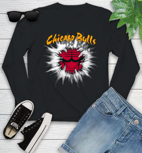 Chicago Bulls NBA Basketball Rip Sports Youth Long Sleeve