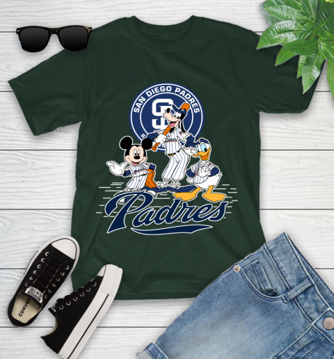 MLB San Diego Padres Mickey Mouse Donald Duck Goofy Baseball T Shirt Youth T-Shirt 5