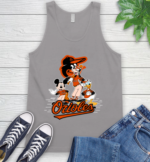 MLB Baltimore Orioles Mickey Mouse Donald Duck Goofy Baseball T Shirt Tank Top 3