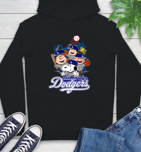 MLB Los Angeles Dodgers Snoopy Charlie Brown Woodstock The Peanuts Movie Baseball T Shirt_000 Hoodie