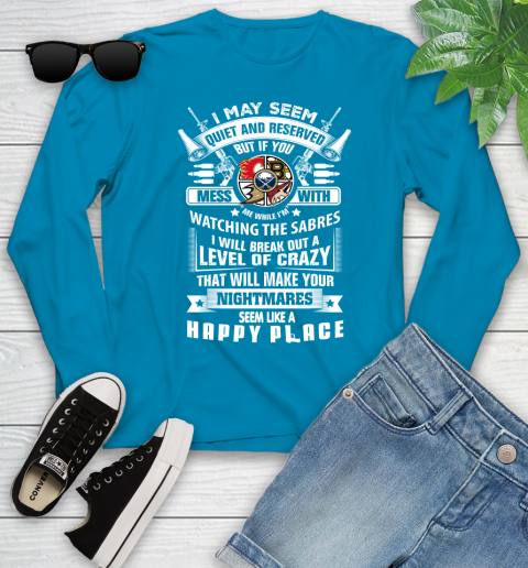 Buffalo Sabres NHL Hockey Don't Mess With Me While I'm Watching My Team Sports Youth Long Sleeve 8