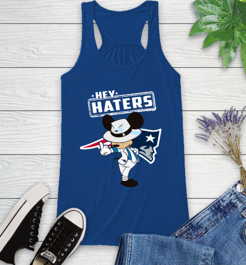 NFL Hey Haters Mickey Football Sports New England Patriots Racerback Tank 8
