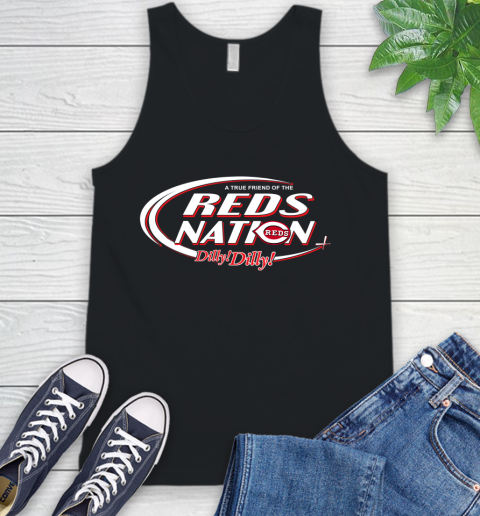 MLB A True Friend Of The Cincinnati Reds Dilly Dilly Baseball Sports Tank Top