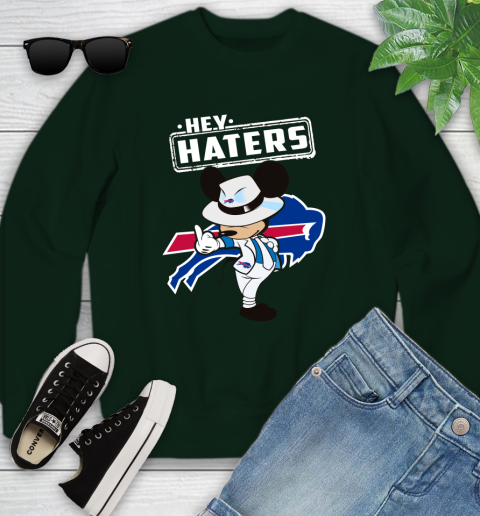 NFL Hey Haters Mickey Football Sports Buffalo Bills Youth Sweatshirt 9